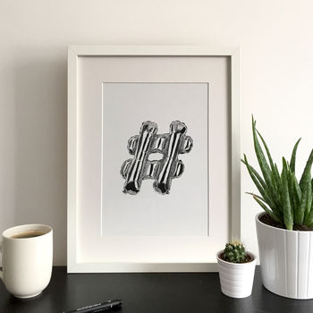 Illustrated Balloon Letter Print A To Z, 6 of 9