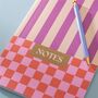 A5 Lay Flat Notebook | Checks And Stripes | Lined, thumbnail 4 of 5