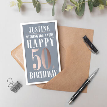 50th Foil Birthday Card, 2 of 5