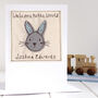Personalised Rabbit New Baby Boy Or 1st Birthday Card, thumbnail 1 of 12