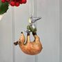 Elf And Reindeer Decoration, thumbnail 2 of 4