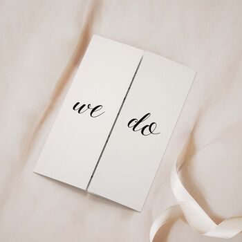 Black And White Gatefold Wedding Invitations, 2 of 5