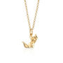 Origami Fox Necklace, Sterling Silver Or Gold Plated, thumbnail 8 of 12