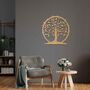 Wooden Tree Of Life Wall Art, Circular Tree Wall Decor, thumbnail 5 of 10