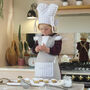 Personalised Grey Deer Child Chef Apron And Hat Set, thumbnail 1 of 5