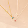 Initial Necklace With Birthstone, thumbnail 9 of 12
