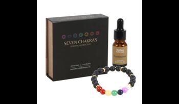 Chakra Beaded Crystal Bracelet Essential Oil Gift Set, 4 of 4