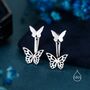 Sterling Silver Butterfly Ear Jacket, thumbnail 1 of 12