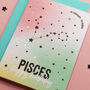 Pisces Star Sign Constellation Birthday Card, thumbnail 3 of 7