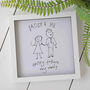 Personalised Childrens Drawing Glass Printed Frame, thumbnail 1 of 2
