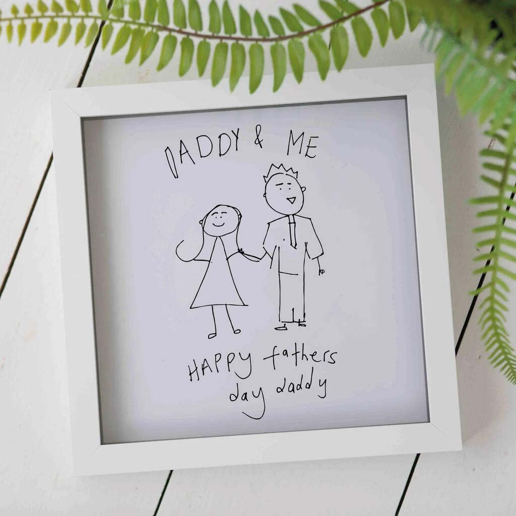 Personalised Childrens Drawing Glass Printed Frame, 1 of 2