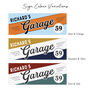 Classic Stripe Design Metal Garage Sign, thumbnail 2 of 2