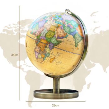 Travel Globe With Stickers Travel Gifts Vintage World Globe, 3 of 8