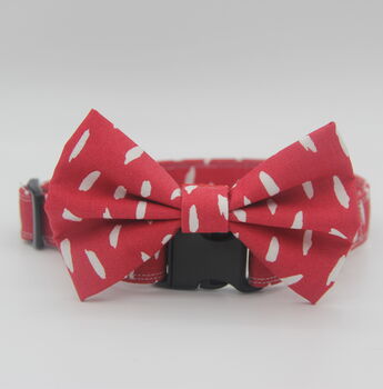 Red Smudge Dog Bow Tie, 3 of 5