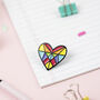 Rainbow Diamond Heart Pin, thumbnail 2 of 8