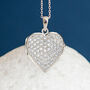 Personalised Twinkling Sterling Silver Cz Heart Locket, thumbnail 1 of 11