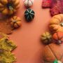 Handmade Felt Halloween Hanging Pumpkins, Set Of Five, thumbnail 2 of 9