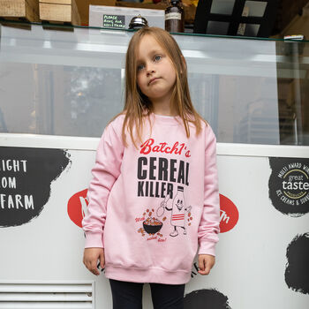 Cereal Killer Girls' Slogan Sweatshirt, 3 of 4