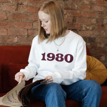 Personalised Year Sweatshirt 'Funky' Font, 2 of 5