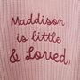 Personalised Little And Loved Pink Cardigan, thumbnail 3 of 5
