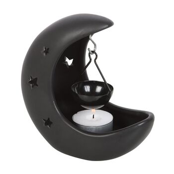 Black Crescent Moon Hanging Oil Burner, 2 of 3