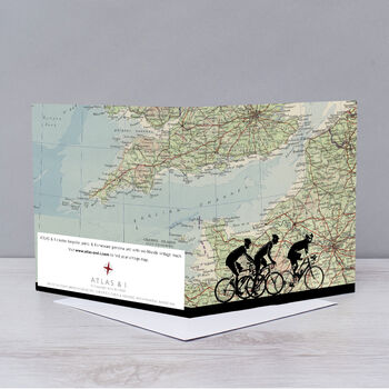 Cycling Card Showing London To Paris, 2 of 3
