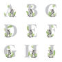 Personalised Alphabet Zebra Teddy Bear New Baby, Christening Or 1st Birthday Gift, thumbnail 5 of 12