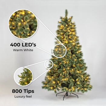 Cashmere Artificial Pre Lit Christmas Tree 7ft, 2 of 2