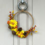 Luxury Autumn Jute Wreath With Daisies And Fir Cones, thumbnail 2 of 4