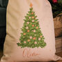 Personalised Christmas Tree Santa Sack Stocking Gift, thumbnail 3 of 4