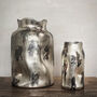 Zaria Antique Gold Hammered Recycled Glass Vases, thumbnail 2 of 8
