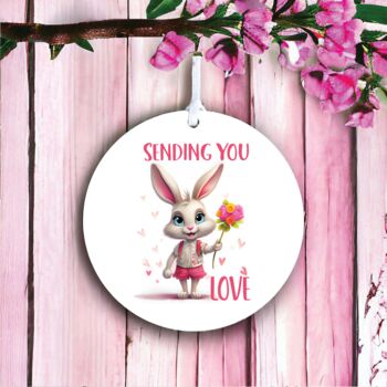 Cute Girl Bunny Flowers Love Decoration, 2 of 2