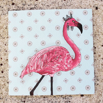 Flamingo Greeting Card, 2 of 3