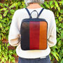 Women's Multi Coloured Genuine Leather Backpack, thumbnail 2 of 4