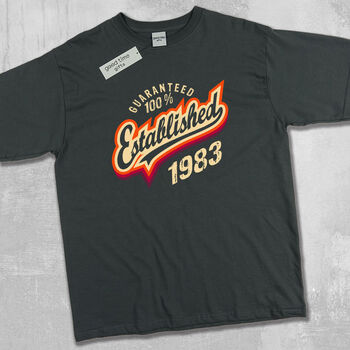 'Established 1983' 40th Birthday Gift T Shirt, 10 of 10