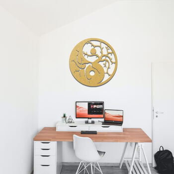 Yin Yang Tree Of Life Wooden Wall Art Circular Harmony, 6 of 9