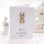 First Christmas Personalised Winter Rabbit Stocking, thumbnail 3 of 10