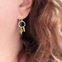 Peridot Cluster Earrings, thumbnail 3 of 5