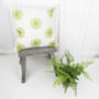 Avocado And Bagel Linen Flower Cushion, Kitchen Decor, thumbnail 1 of 3