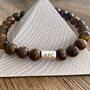 Men's Arsenal Football Fan Tiger's Eye Bracelet Father's Day Gift, thumbnail 4 of 5