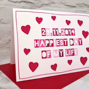 'Best Day Of My Life' Personalised Anniversary Card, 2 of 3