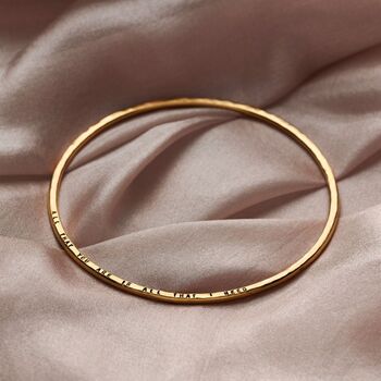 Personalised 9ct Gold Message Bangle, 2 of 6