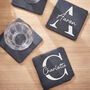 Set Of Four Personalised Slate Coasters, thumbnail 1 of 4