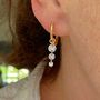 Waterfall Round Diamond Drop Earrings, thumbnail 1 of 4