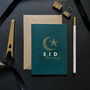 Gold Foiled A6 Eid Mubarak Green Greeting Cards, thumbnail 1 of 3