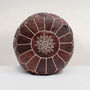Moroccan Leather Pouffe, thumbnail 4 of 4