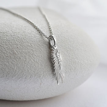 Sterling Silver Angel Wings Necklace, 2 of 6
