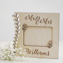 Mr And Mrs Personalised Wooden Wedding Frame, thumbnail 2 of 3