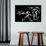 Fiery Steed Flaming Metal Horse Silhouette Wall Art, thumbnail 4 of 10