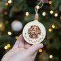Custom Pet Portrait Christmas Tree Decoration, thumbnail 1 of 12